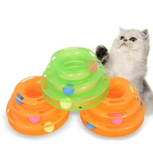 Load image into Gallery viewer, Three Levels cat toy Tower
