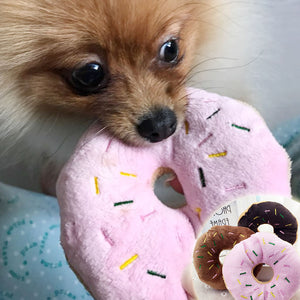 Quack Sound Donut Play Toys For Dogs