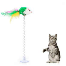 Load image into Gallery viewer, Toy Stick Feather Wand With Small Bell Mouse
